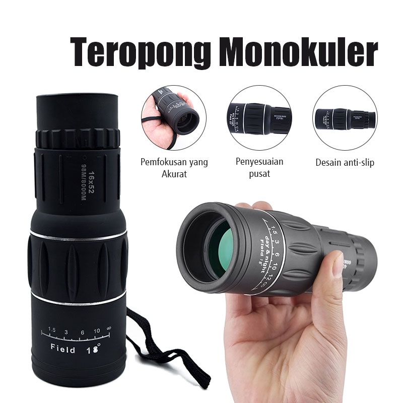 Jual Delta Teropong Monocular Perbesaran Lensa Coating Jernih