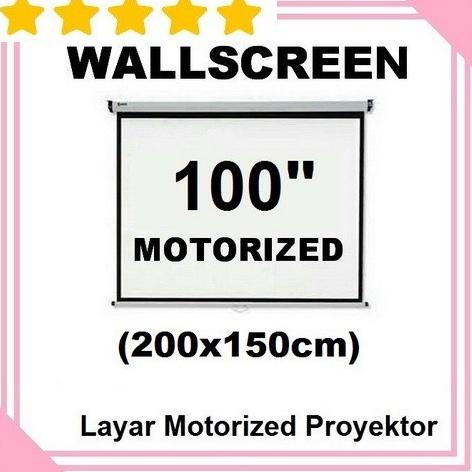 Jual Motorized Wallscreen Projector 100 Layar Dinding Proyektor Wall