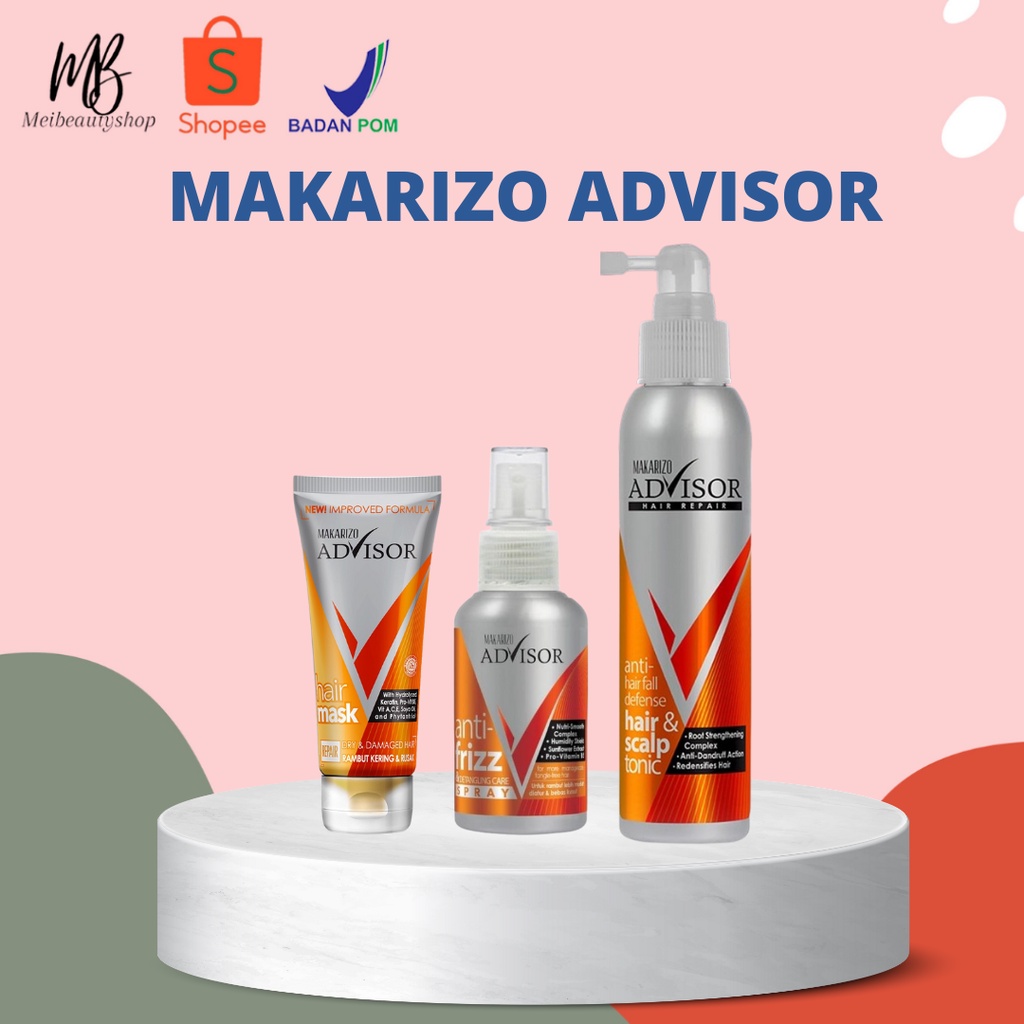 Jual Makarizo Advisor Hair Repair Mask 45ml Hair Tonic 145ml Hair