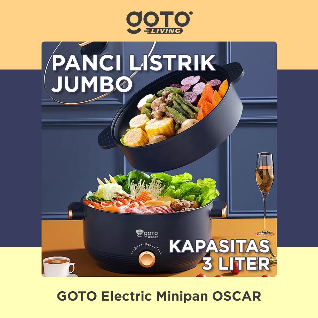 Jual Goto Oscar Panci Listrik Elektrik Fry Pan 3L Goreng Kukus