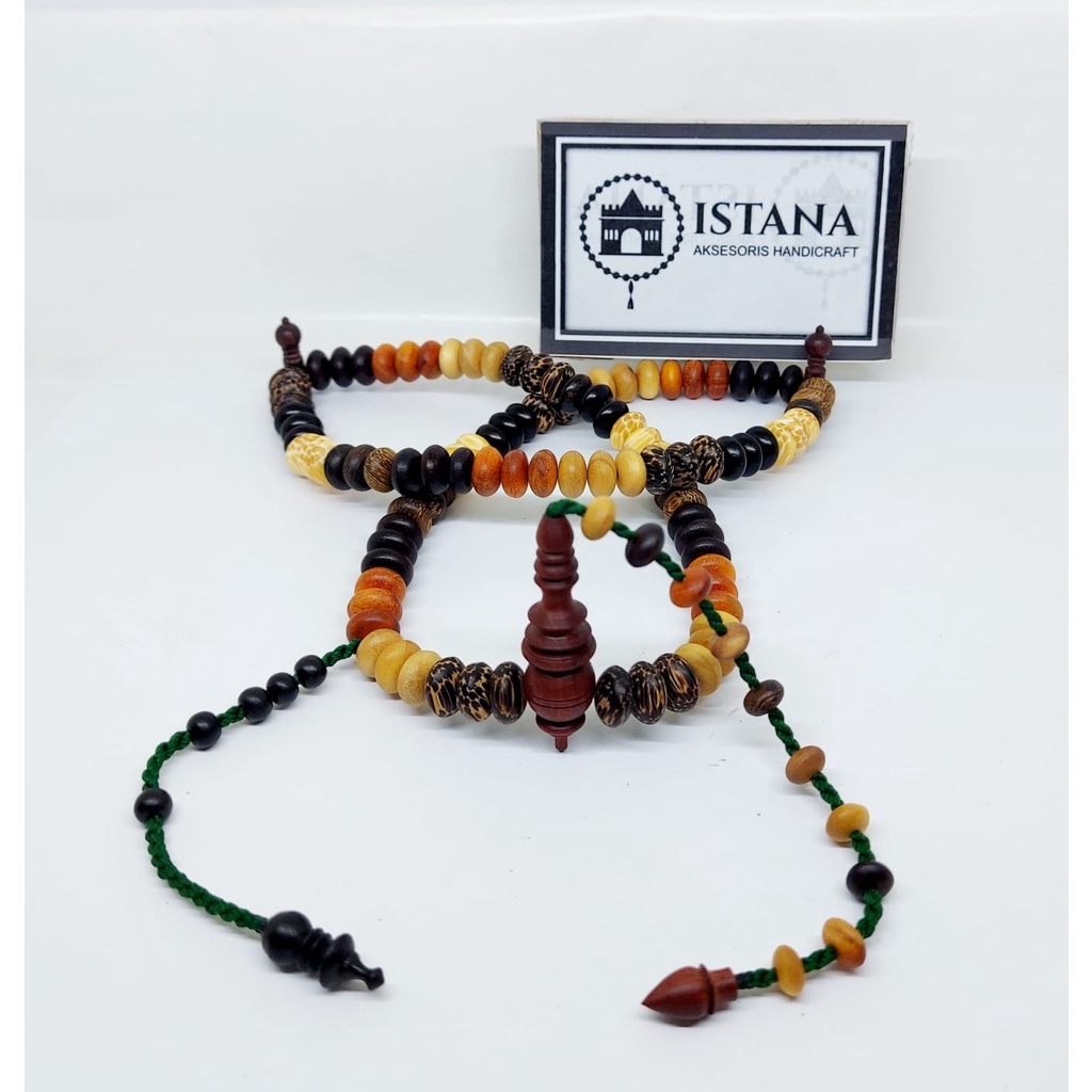 Jual Tasbih Kayu Bertuah Kombinasi Kayu Langkah Butiran Pipi Terbaru