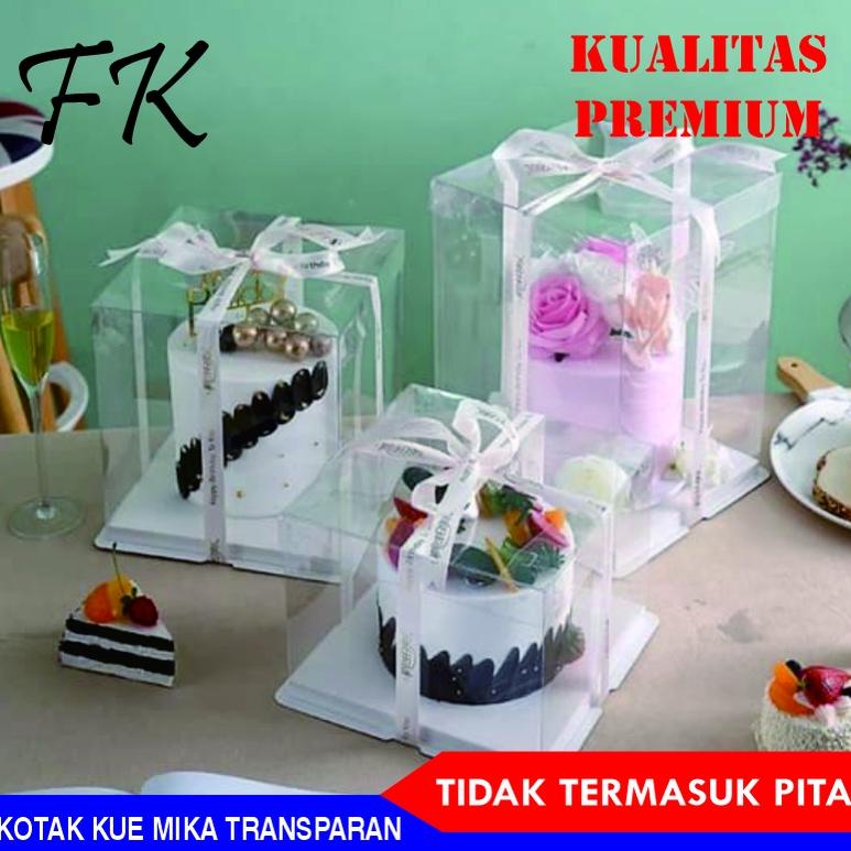 Jual Kotak Kue Mika Transparan Cake Box Tutup Transparan Dus Kue Tart