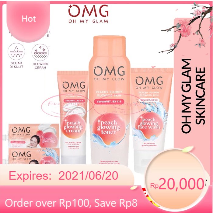 Jual Omg Oh My Glow Paket Lengkap Skincare Peach Glowing Face Care