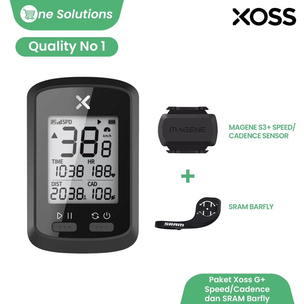 Jual Paket Xoss G Speedometer Magene Cadence Speed Sensor Sram