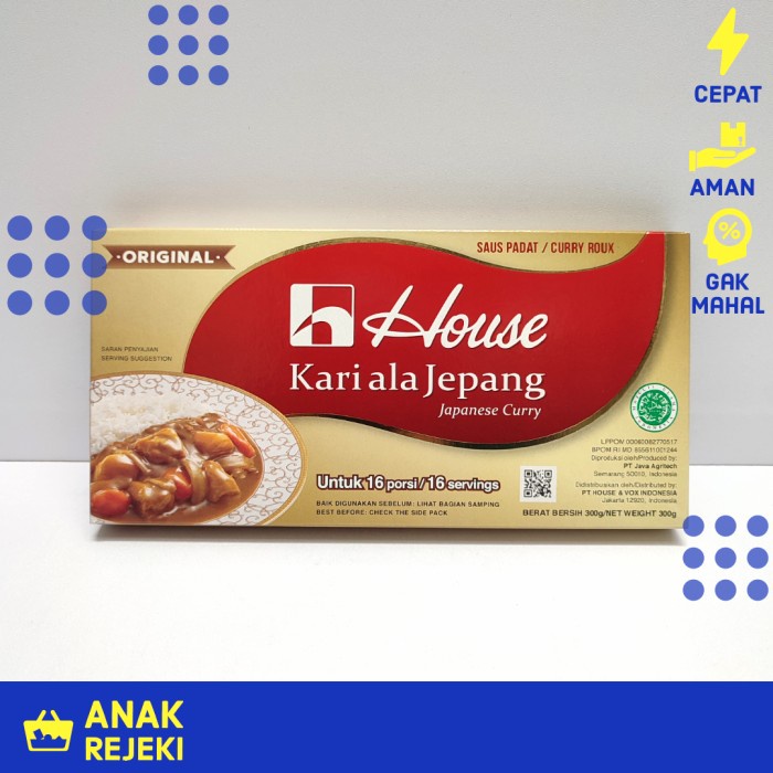 Jual House Kari Ala Jepang 300gr 16porsi Saus Padat Kari Curry Roux