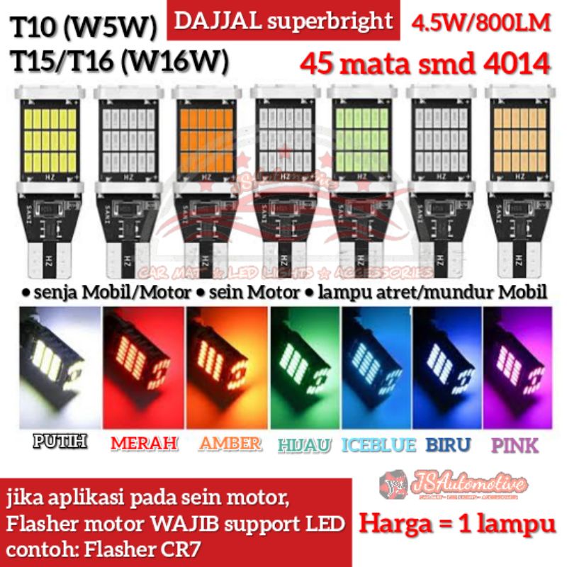 Jual Lampu Led Sein Motor Dajjal T W W Mundur Mobil T W W