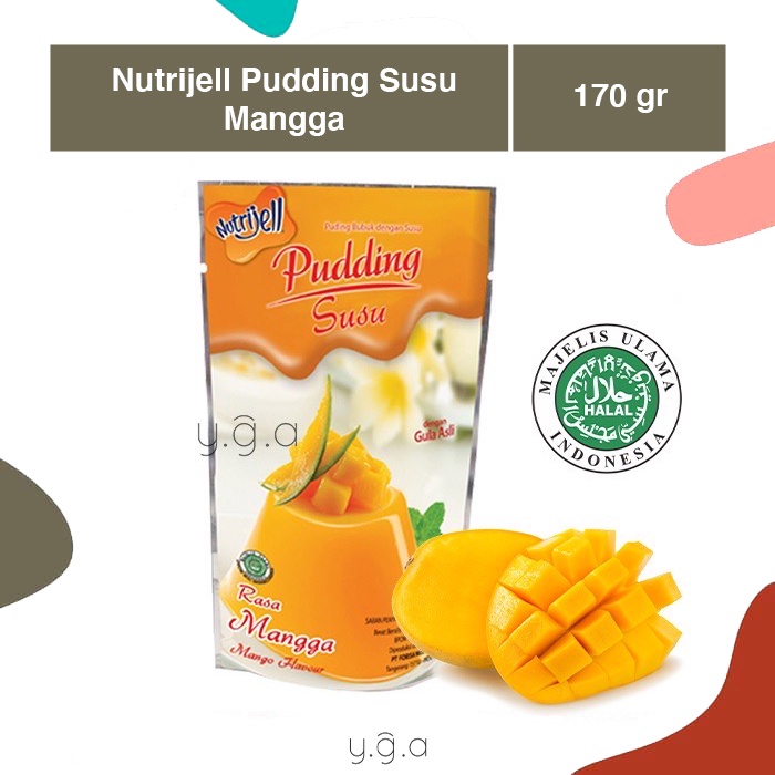 Jual Nutrijell Pudding Susu Rasa Mangga 170gr Nutrijel Mango Puding