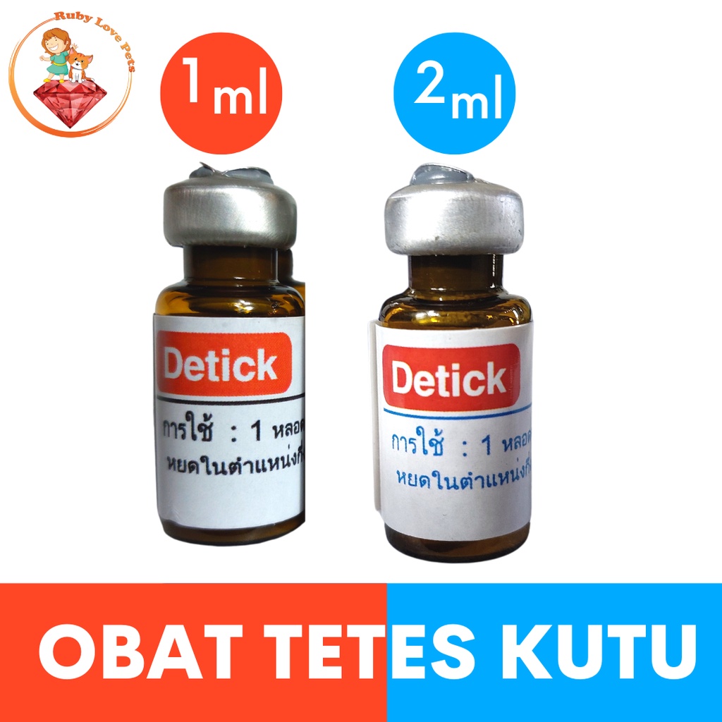 Jual Detick Obat Tetes Kutu Kucing Dan Anjing 1 Ml 2 Ml Shopee