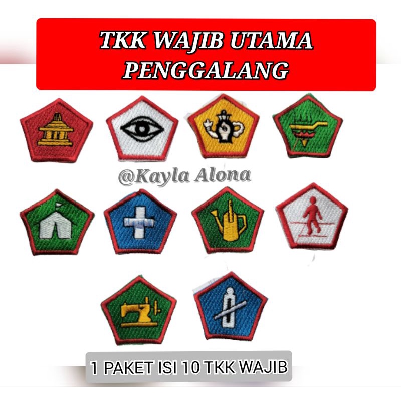 Jual BET BADGE TKK WAJIB UTAMA PENGGALANG HARGA 1 PAKET ISI 10