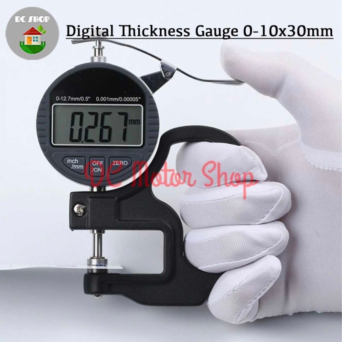 Jual Thickness Gauge Digital Alat Ukur Ketebalan Logam Plastik Kertas