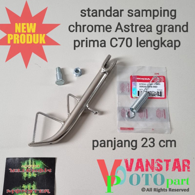 Jual Standar Samping Chrome Honda C70 Astrea Grand Prima Star Beat