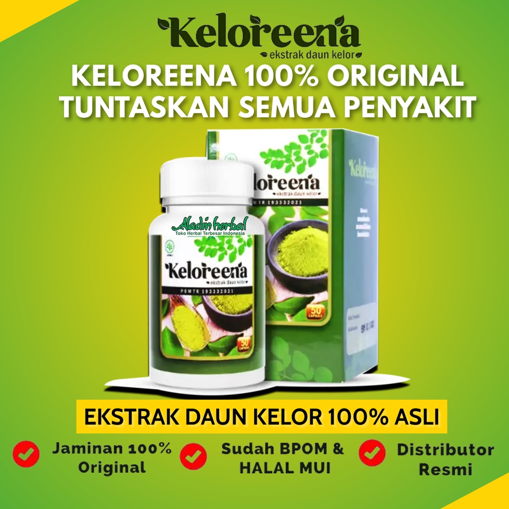 Jual KELOREENA ORIGINAL 100 Kapsul Daun Kelor Ekstrak Moringa Oleifera