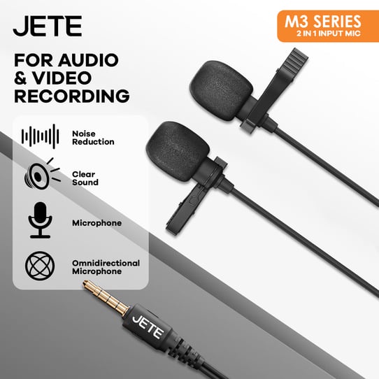 Jual Mic Clip On Jete M Microphone External In Audio Recording