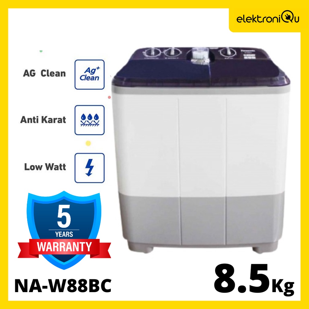 Jual MESIN CUCI PANASONIC NA W88BC 2 TABUNG 8 5 KG LOW WATT Shopee