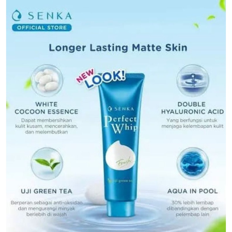 Jual Facial Foam Senka Perfect Whip Fresh Fuji Greentea Gr Shopee