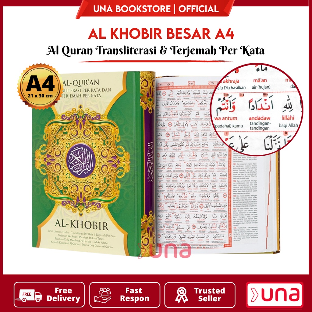 Jual Al Quran Terjemah Tajwid Alquran Standar Al Khobir Ukuran A4 Quran