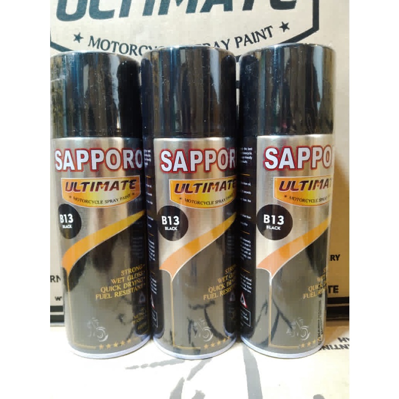 Jual Pilok Pilox Cat Semprot Sapporo Ultimate B13 Black Hitam Glossy