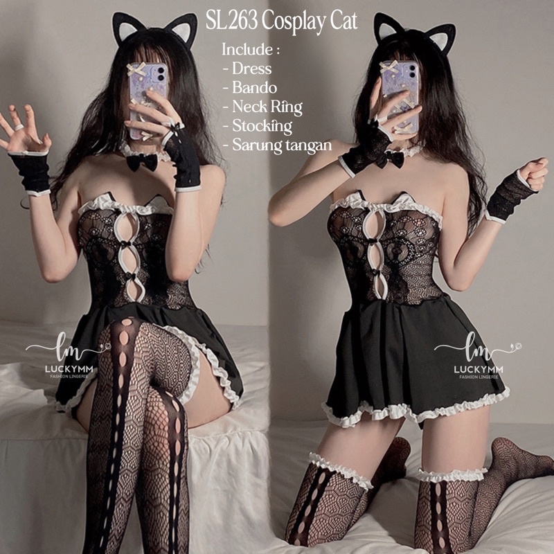 Jual Sexy Lingerie Cosplay Cat Baju Sexy Kostum Kucing Wanita