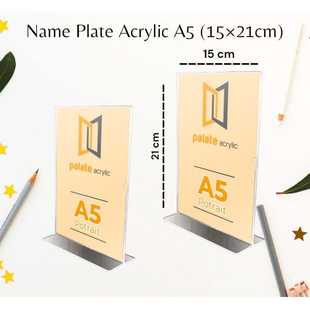 Jual Acrylic Papan Nama Meja Name Plate Tag Acrylic Shopee Indonesia