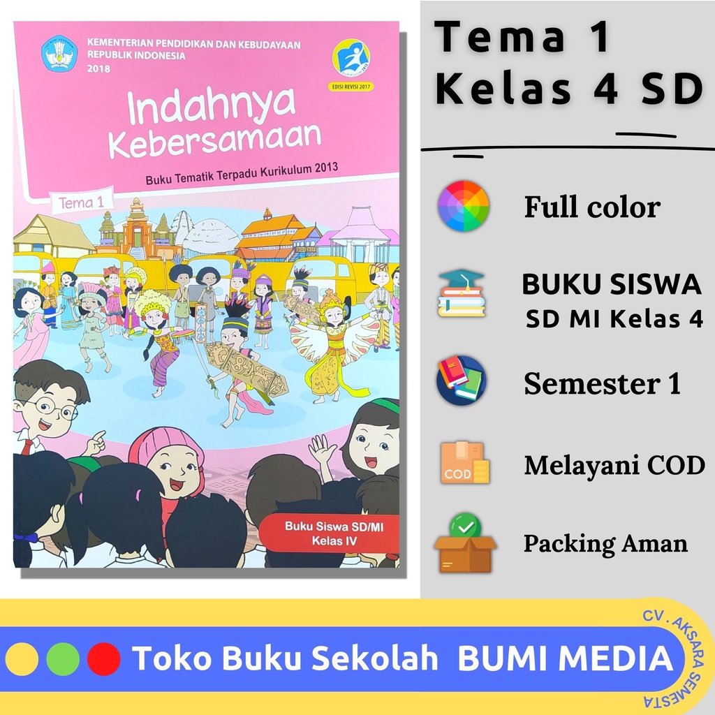 Jual Buku Untuk Siswa Kelas Iv Tema Sd Mi Buku Tematik Terpadu