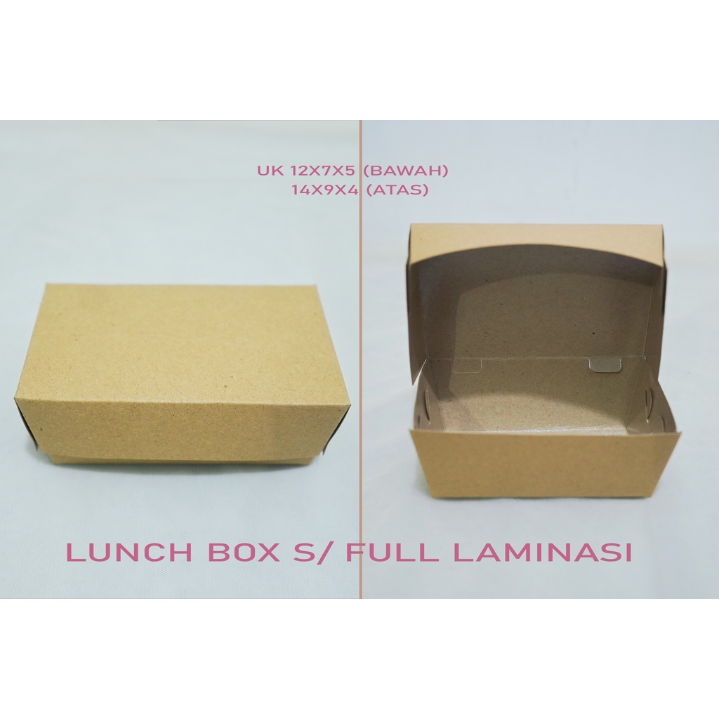 Jual Paper Lunch Box Size Xs S M L Bahan Kraft Eco Kraft Full