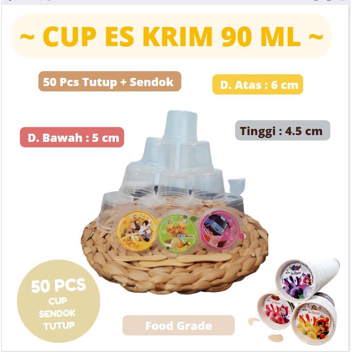 Jual Jual Cup Plastik Putih Gelas Es Krim Unik Cup Wadah Es Krim