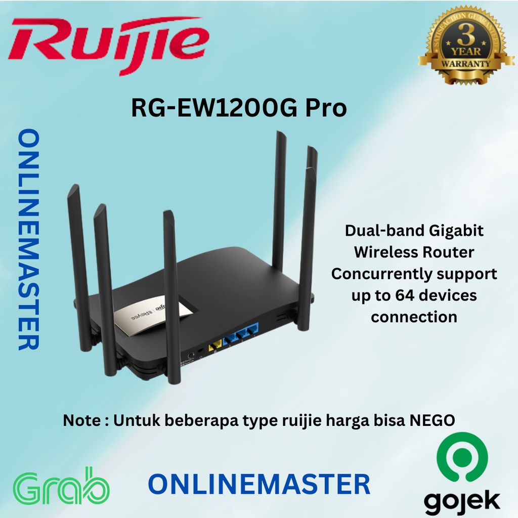 Jual RUIJIE Reyee RG EW1200G Pro 1300M Dual Band Gigabit Wireless