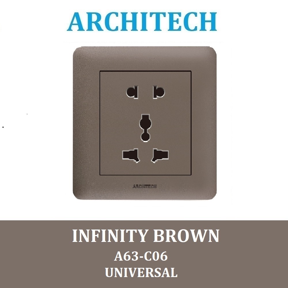 Jual Architech Saklar Infinity Brown A Series Stop Kontak Sakelar