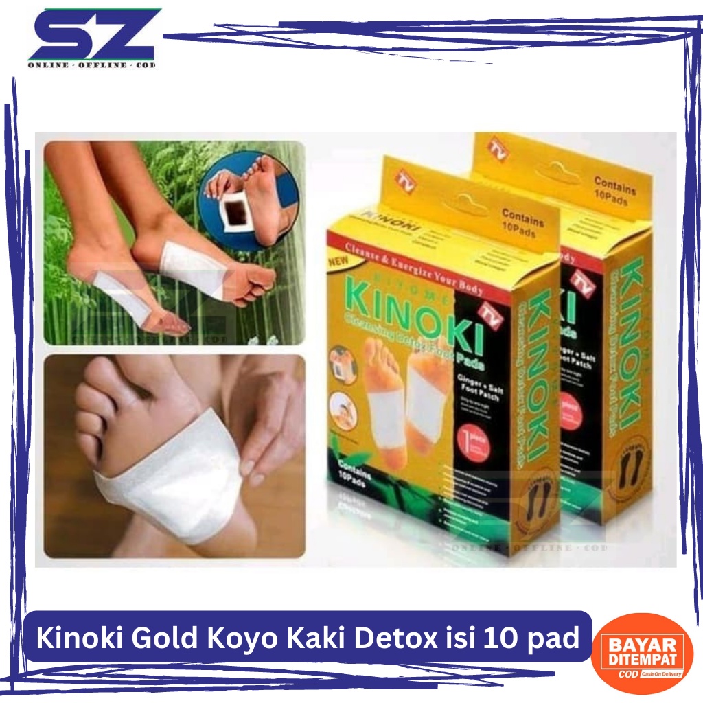 Jual Kinoki Gold Koyo Kaki Detox Original Isi 10 Pad Dalam 1 Box