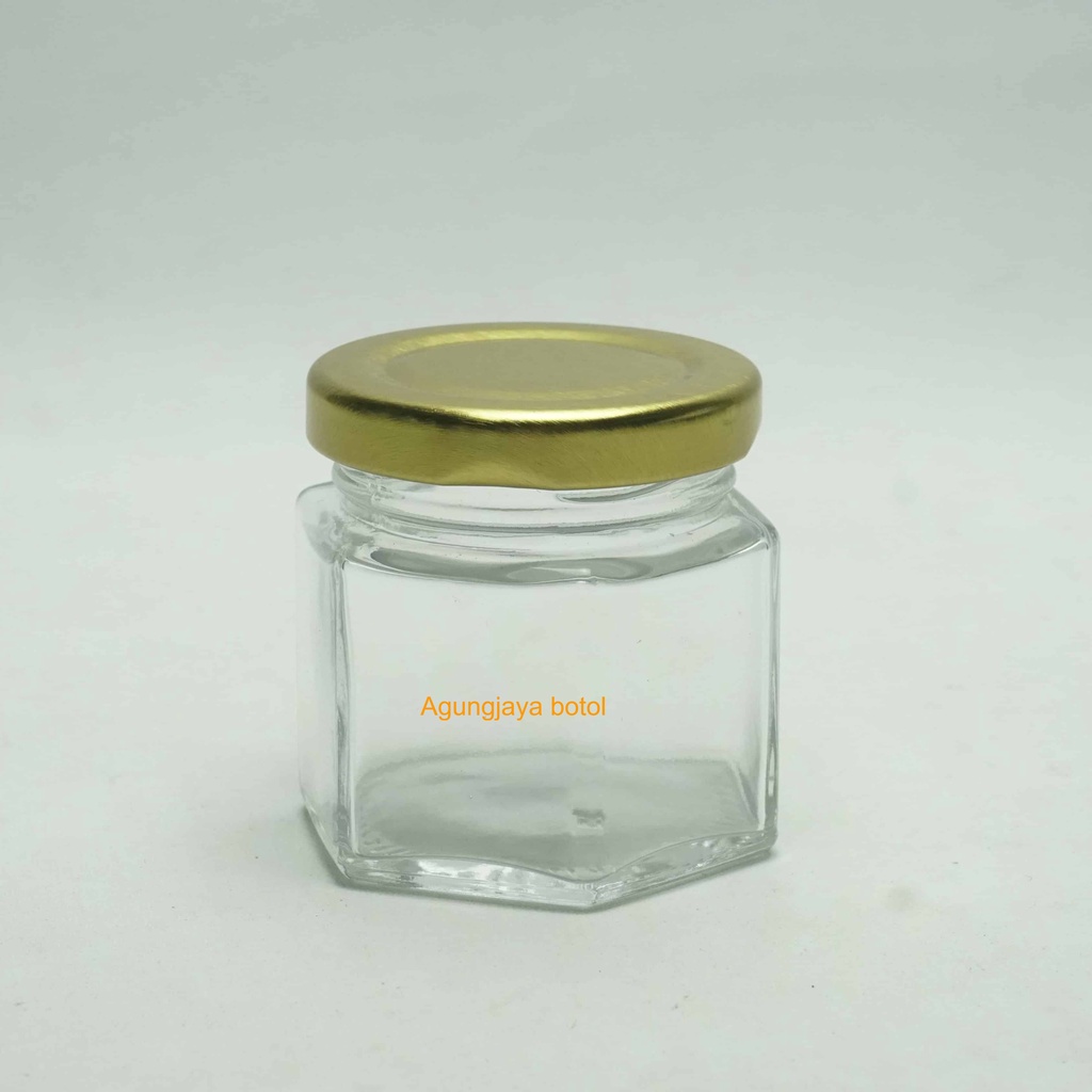 Jual Toples Kaca Ml Hexagon Clear Toples Kaca Jar Kaca Shopee