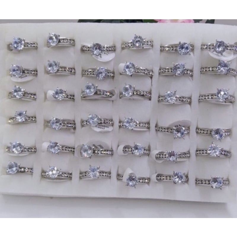 Jual Cincin Nikah Permata Titanium Box Isi Pcs Ukuran Sampai