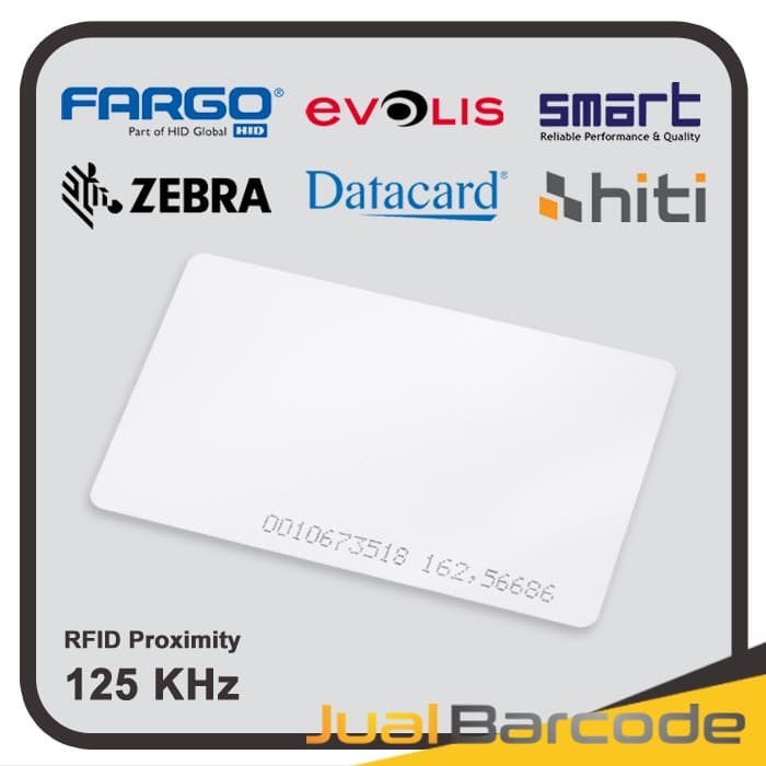 Jual Kartu RFID Proximity 125 KHz Blank ID Card Printer PVC Datacard