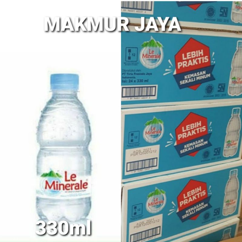 Jual LE MINERALE 330ml AIR MINERAL BOTOL 1 Dus Isi 24 Botol OJOL