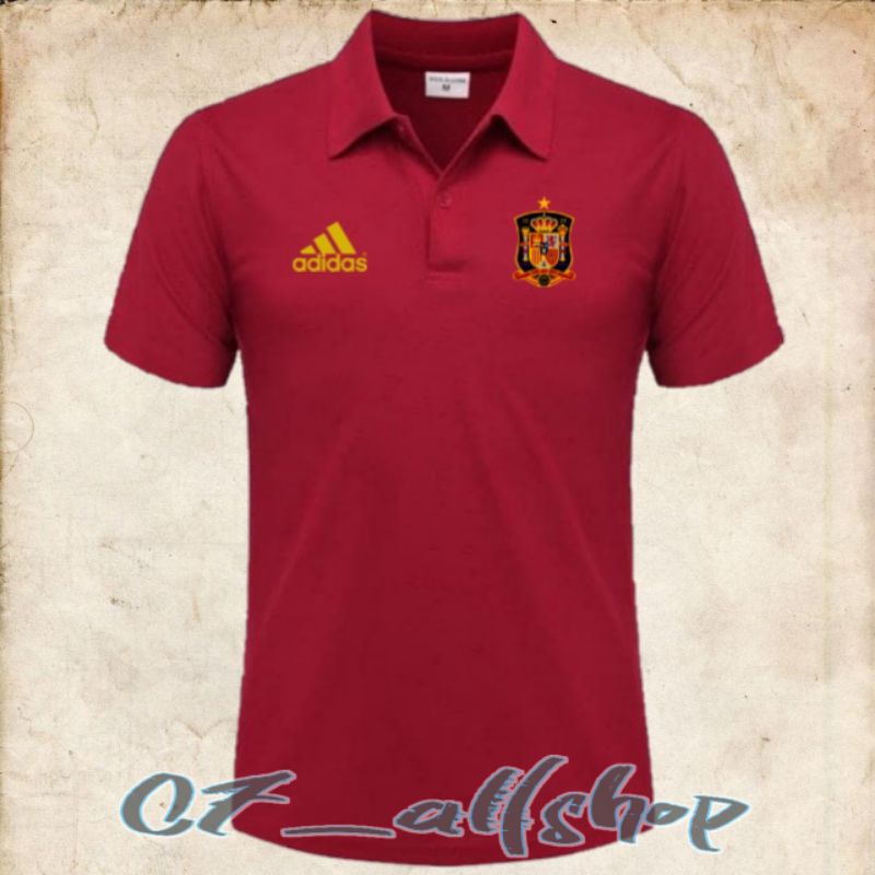 Jual Kaos Polo Tshirt Baju Kerah Distro TIM NASIONAL SPANYOL SPAIN