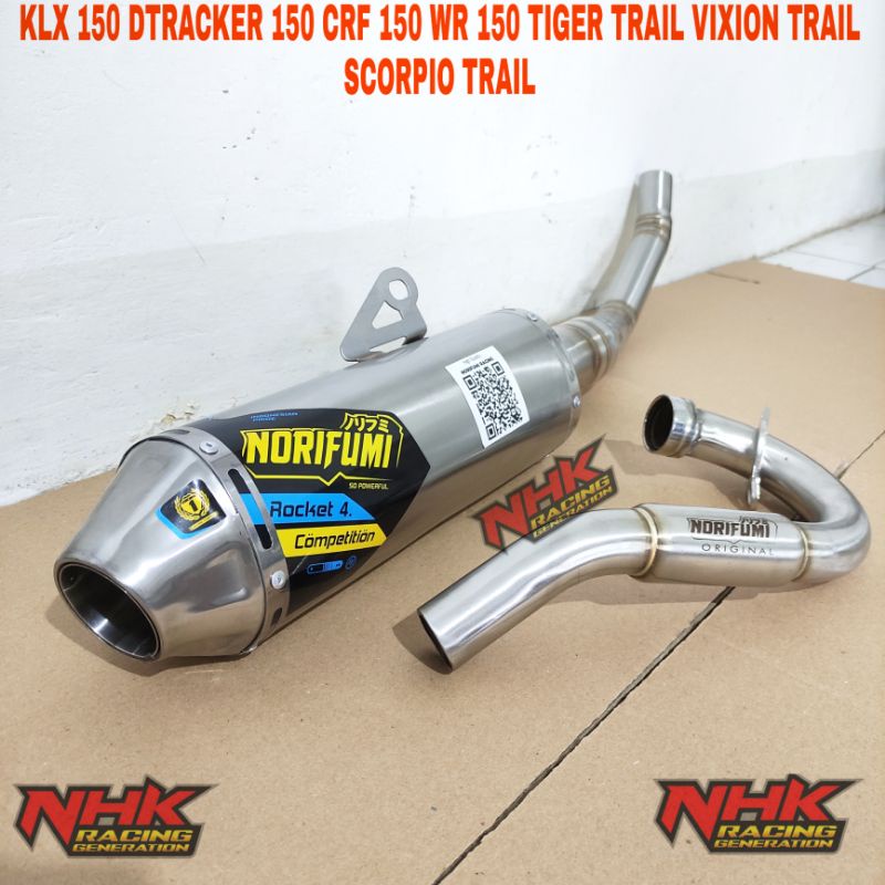 Jual KNALPOT NORIFUMI COMPETITION PNP WR 155 KLX 150 DTRACKER 150 CRF