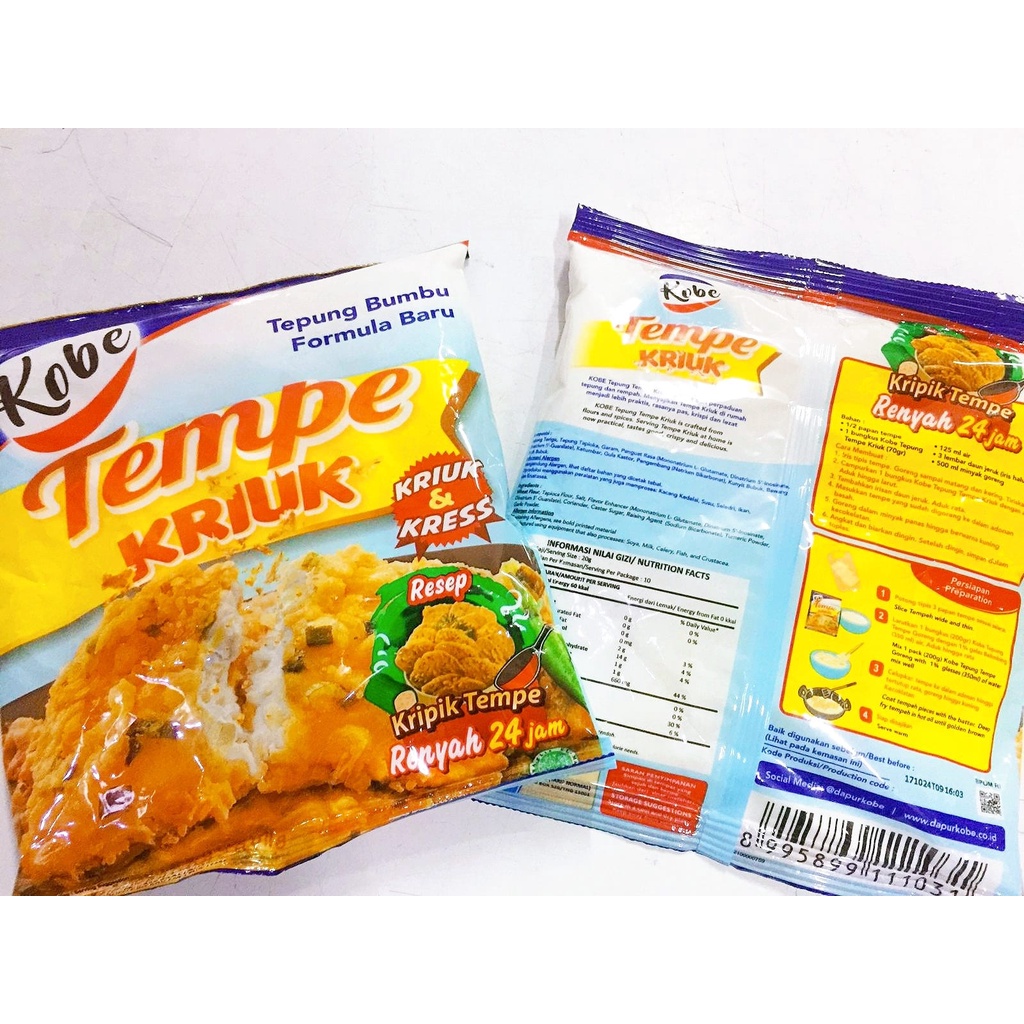 Jual Tepung Bumbu Kobe Tempe Kriuk Kemasan 200 Gr Kriuk Dan Kress