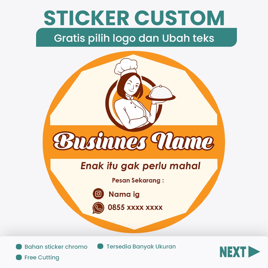 Jual Cetak Sticker Custom Stiker Chromo Lebel Produk Makanan