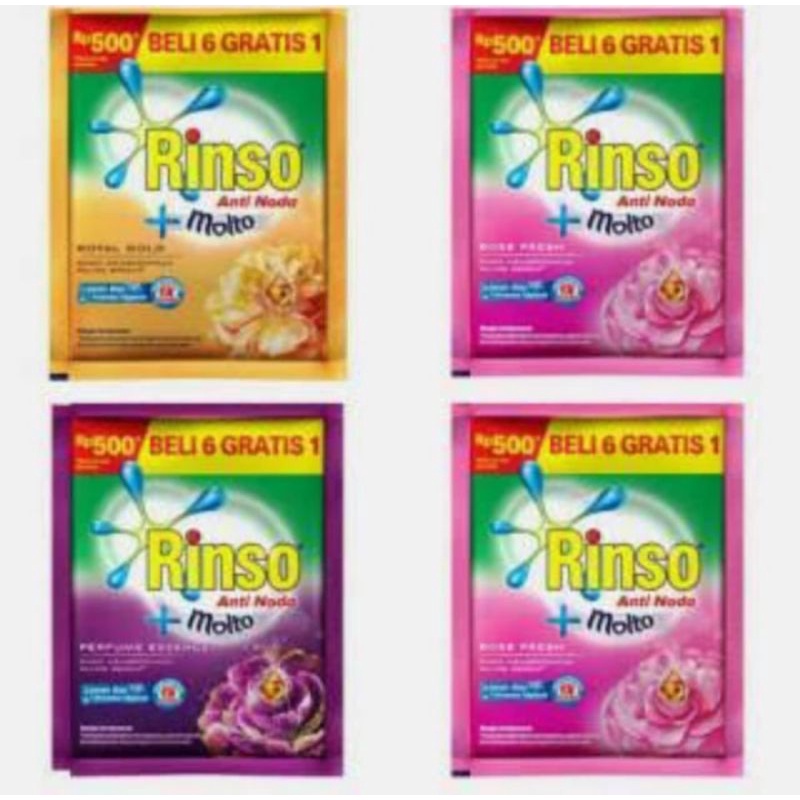 Jual SACHET Rinso Cair Molto Anti Noda Rp 500 ISI 6 PCS Shopee Indonesia