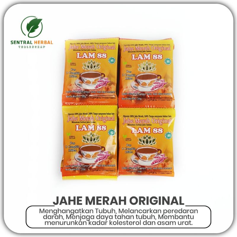 Jual Jahe Merah Original Lam Minuman Serbuk Jahe Instan Isi