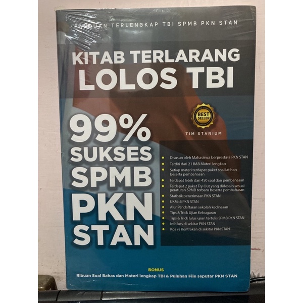 Jual Kitab Terlarang Lolos Tbi Sukses Spmb Pkn Stan Shopee Indonesia