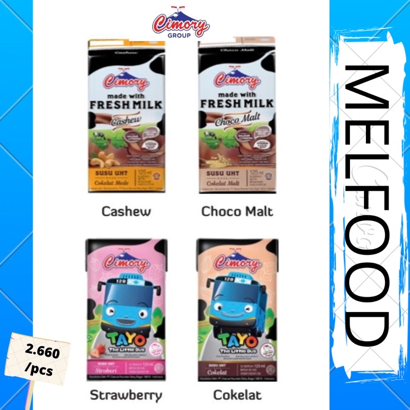 Jual Cimory Fresh Milk Susu Uht Ml Coklat Strawberry Cashew Choco