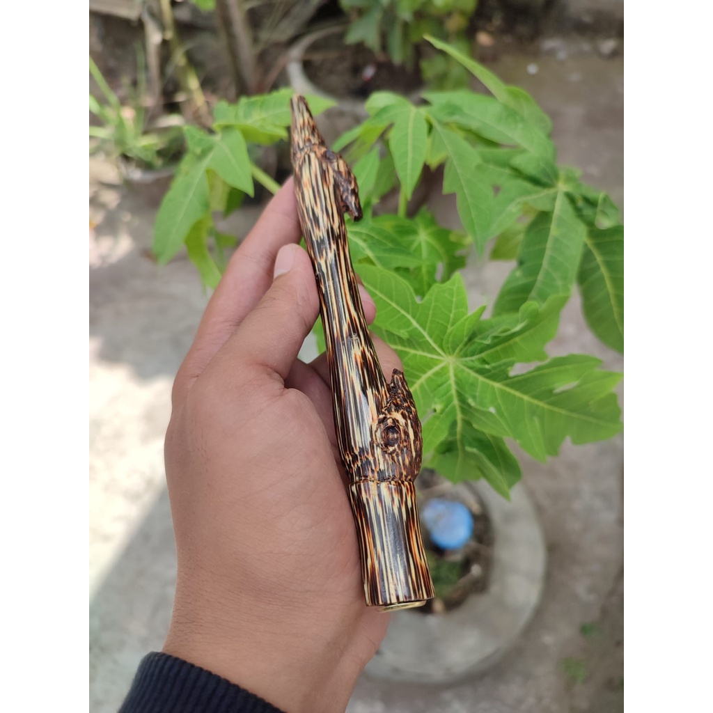 Jual Pipa Rokok Kayu Liwung Macan Model Bambu Petuk Pipa Once Pring