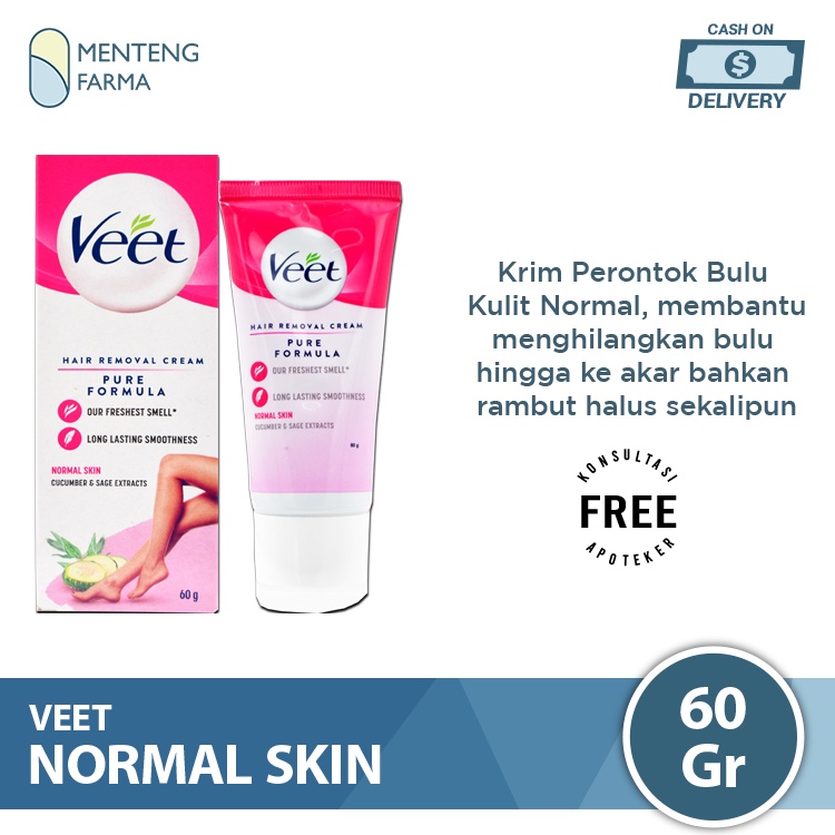 Jual Veet Hair Removal Cream Normal Skin 60 Gr Perontok Bulu Kulit