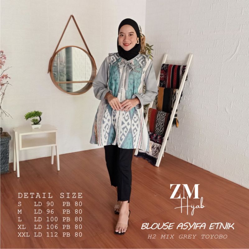 Jual Blouse Tenun Terbaru Modis Asyifa Etnik Shopee Indonesia