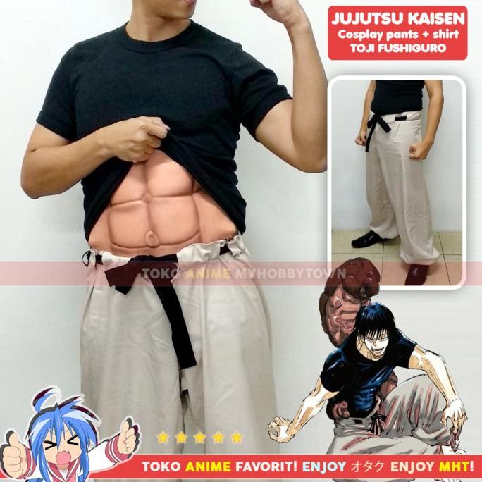 Kostum Toji Fushiguro Celana Kaos Cosplay Jujutsu Kaisen Abu Abu Hot Sex Picture