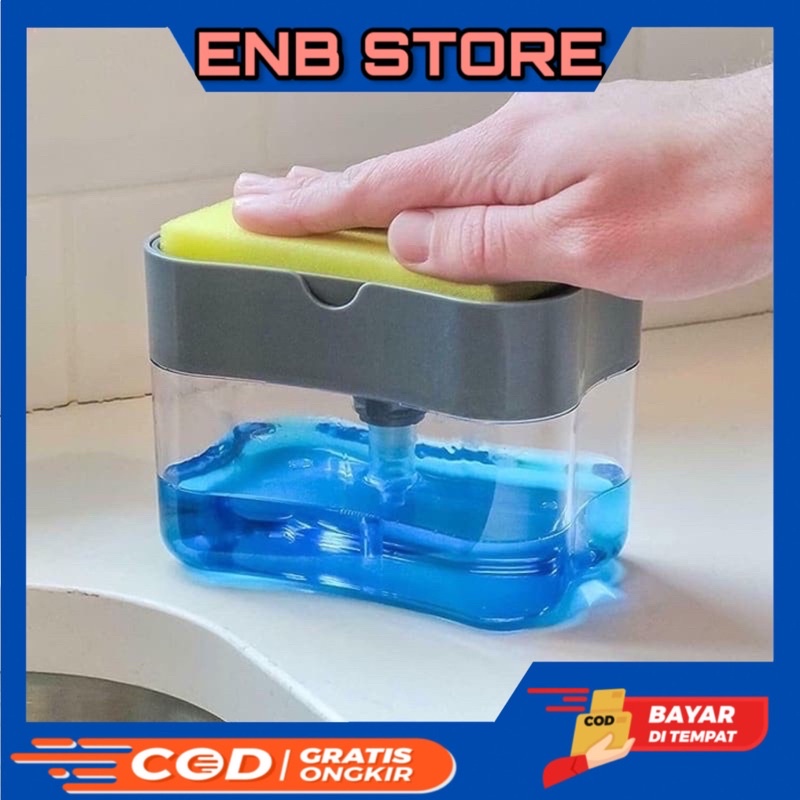 Jual Dispenser Sabun Dapur Cuci Piring Pump Sabun Spon Manual Tempat