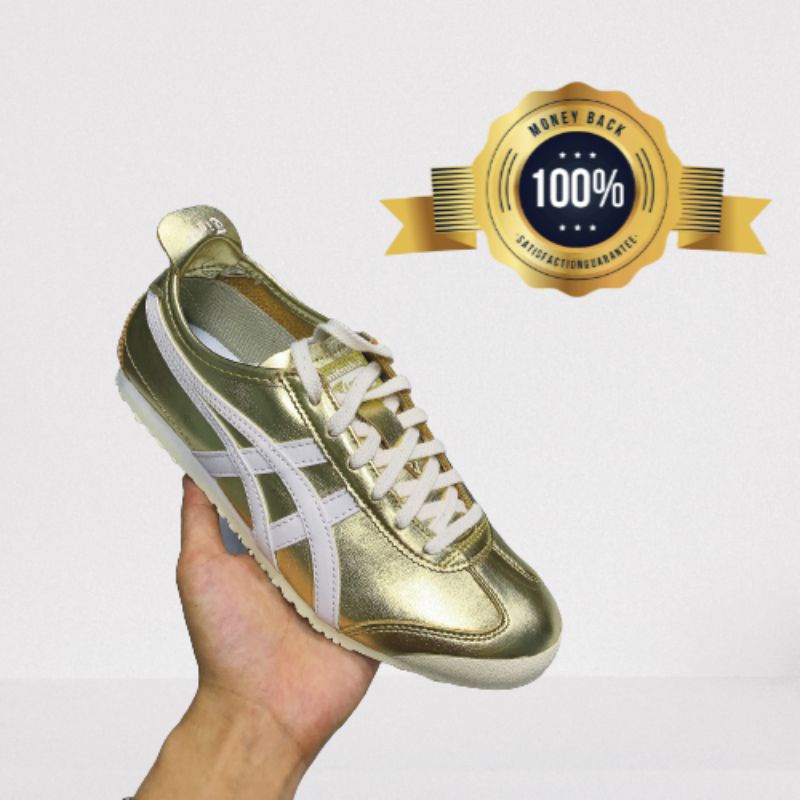 Jual Sepatu Onitsuka Tiger Mexico Indo Original Gold White Free