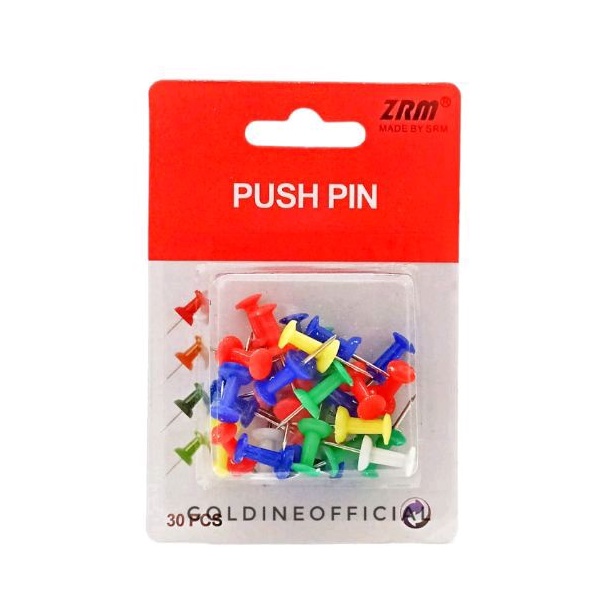 Jual Push Pin Warna ZRM Paku Kertas Isi 30 Pcs Shopee Indonesia