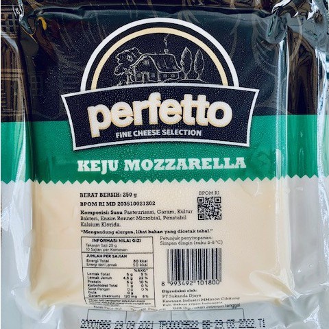 Jual PROMO KEJU MOZARELLA PERFETTO KEMASAN 250gram Shopee Indonesia