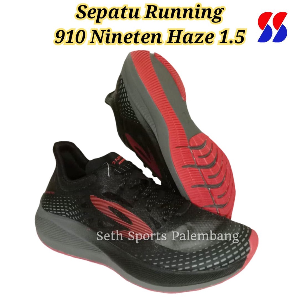 Jual Sepatu Running 910 Nineten Haze 1 5 Original Hitam Abu Merah